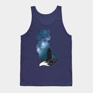 Starry night fox pattern - Milky Way Tank Top